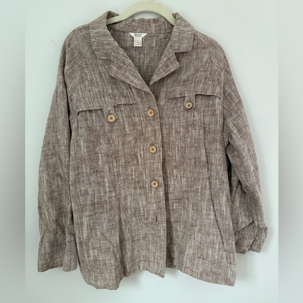 Christopher & Banks Tan Utility Jacket